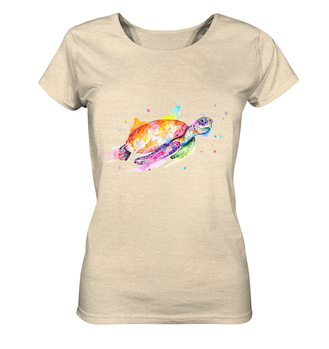 Bunte Meeresschildkröte - Ladies Organic Shirt