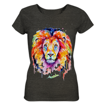 Lade das Bild in den Galerie-Viewer, Bunter Löwe - Ladies Organic Shirt (meliert)
