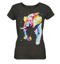 Lade das Bild in den Galerie-Viewer, Bunter Elefant - Ladies Organic Shirt (meliert)
