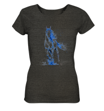 Lade das Bild in den Galerie-Viewer, Blaues Einhorn - Ladies Organic Shirt (meliert)

