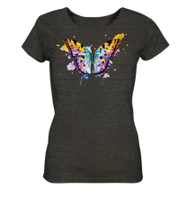 Lade das Bild in den Galerie-Viewer, Bunter Schmetterling - Ladies Organic Shirt (meliert)
