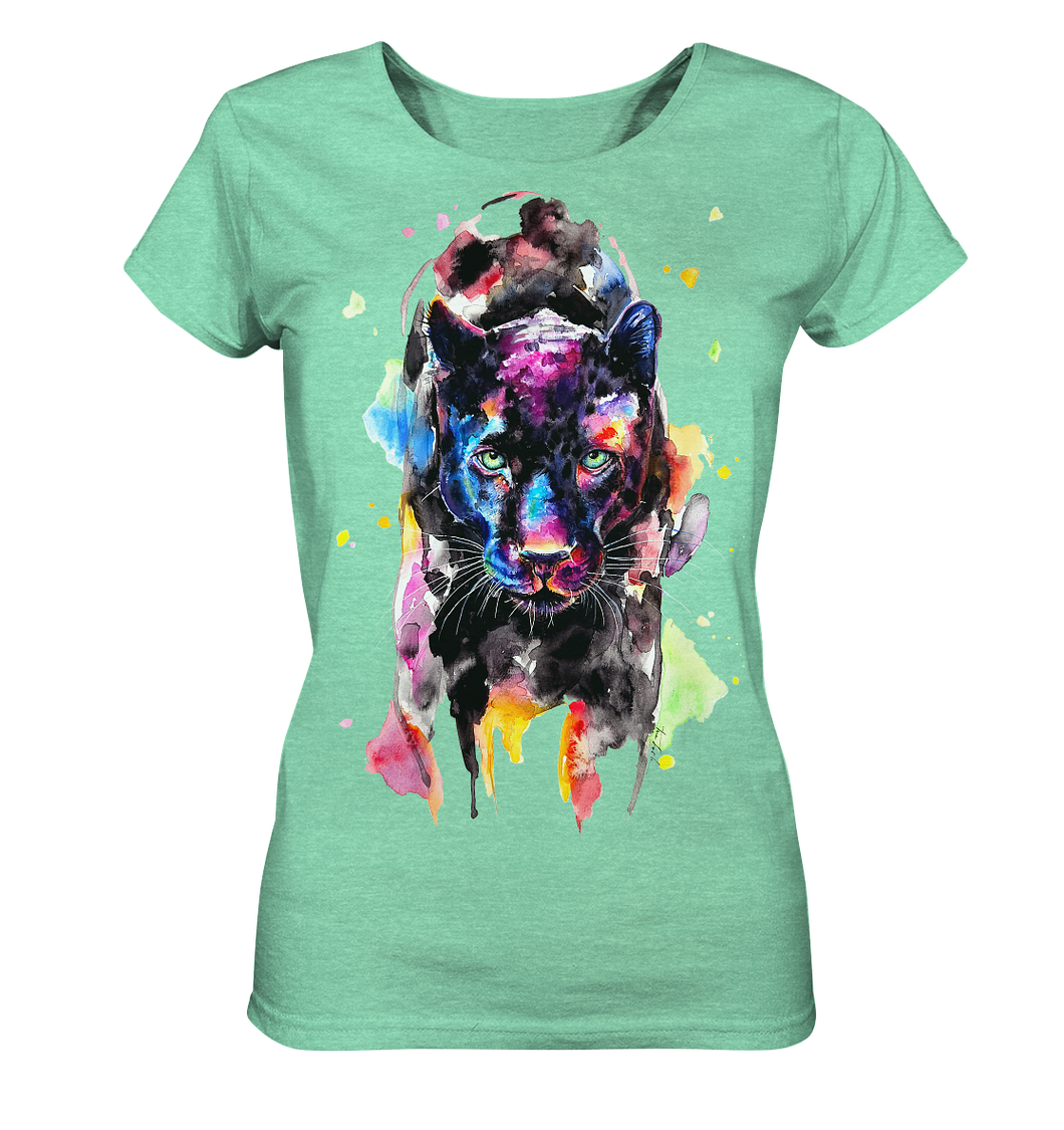 Schwarzer Panther - Ladies Organic Shirt (meliert)