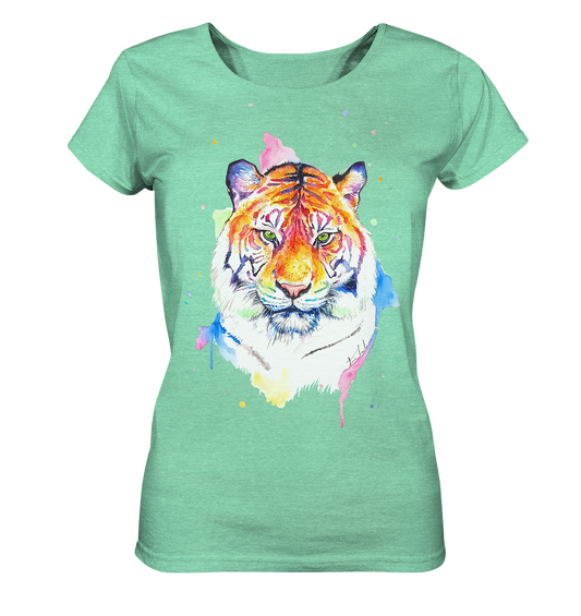 Bunter Tiger - Ladies Organic Shirt (meliert)
