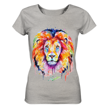 Lade das Bild in den Galerie-Viewer, Bunter Löwe - Ladies Organic Shirt (meliert)

