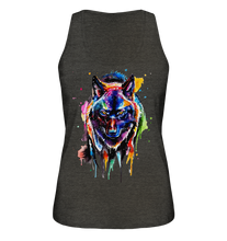 Lade das Bild in den Galerie-Viewer, Bunter schwarzer Wolf - Ladies Organic Tank-Top
