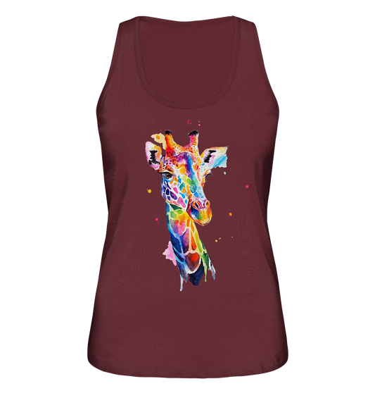 Motiv farbenfrohe Giraffe - Ladies Organic Tank-Top