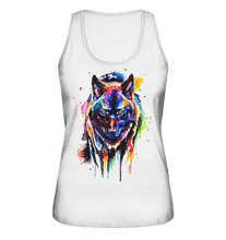 Lade das Bild in den Galerie-Viewer, Bunter schwarzer Wolf - Ladies Organic Tank-Top
