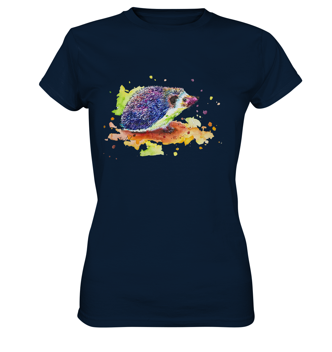 Motiv farbenfroher Igel - Ladies Premium Shirt