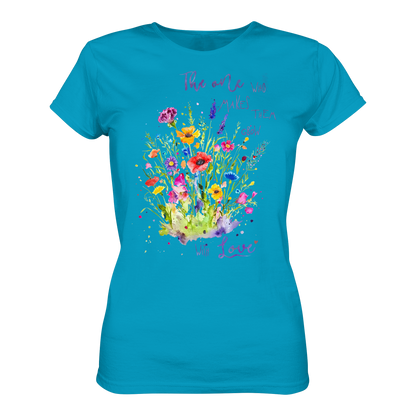 Muttertagsgeschenk - Blumen mit  Spruch - Ladies Premium Shirt