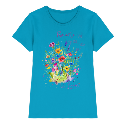 Muttertagsgeschenk - Blumen mit  Spruch - Ladies Premium Shirt