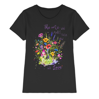 Muttertagsgeschenk - Blumen mit  Spruch - Ladies Premium Shirt