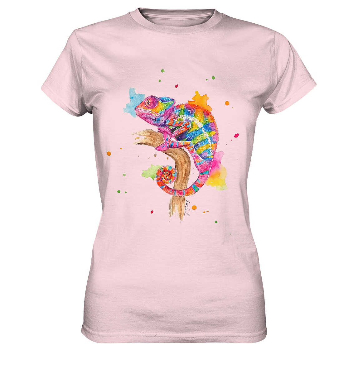 Buntes Chamäleon  - Ladies Premium Shirt