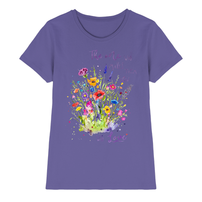 Muttertagsgeschenk - Blumen mit  Spruch - Ladies Premium Shirt