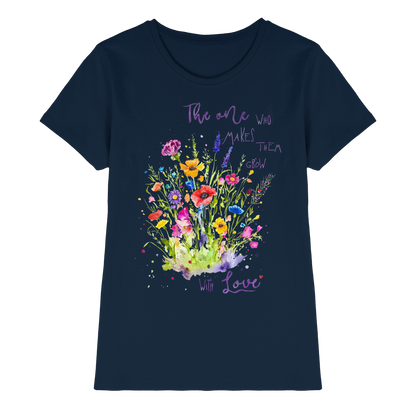 Muttertagsgeschenk - Blumen mit  Spruch - Ladies Premium Shirt