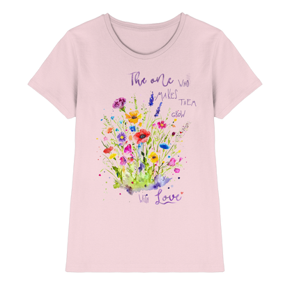 Muttertagsgeschenk - Blumen mit  Spruch - Ladies Premium Shirt