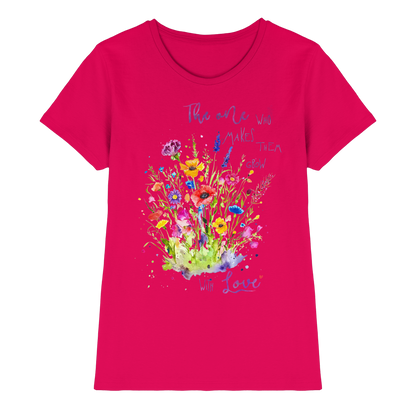 Muttertagsgeschenk - Blumen mit  Spruch - Ladies Premium Shirt