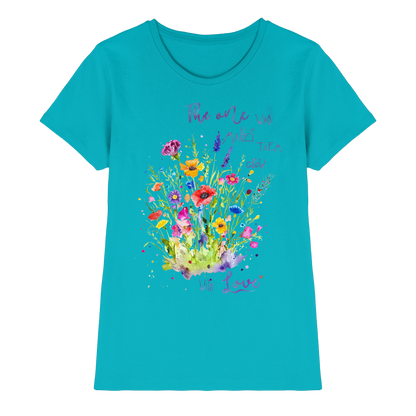 Muttertagsgeschenk - Blumen mit  Spruch - Ladies Premium Shirt