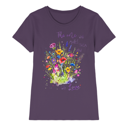 Muttertagsgeschenk - Blumen mit  Spruch - Ladies Premium Shirt