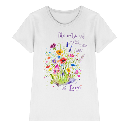 Muttertagsgeschenk - Blumen mit  Spruch - Ladies Premium Shirt
