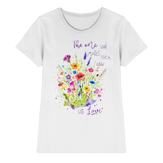 Muttertagsgeschenk - Blumen mit  Spruch - Ladies Premium Shirt