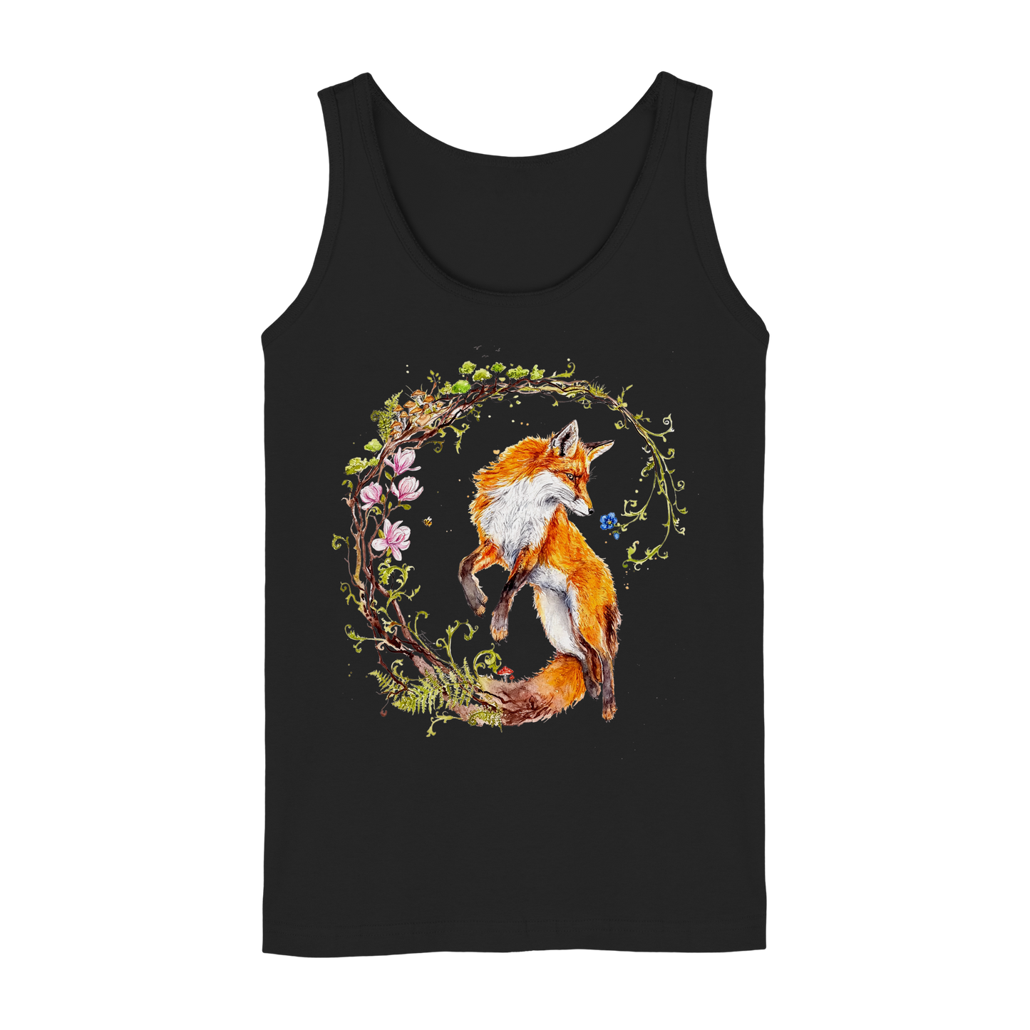 Fuchs mit Rankenillustration - Ladies Tank-Top