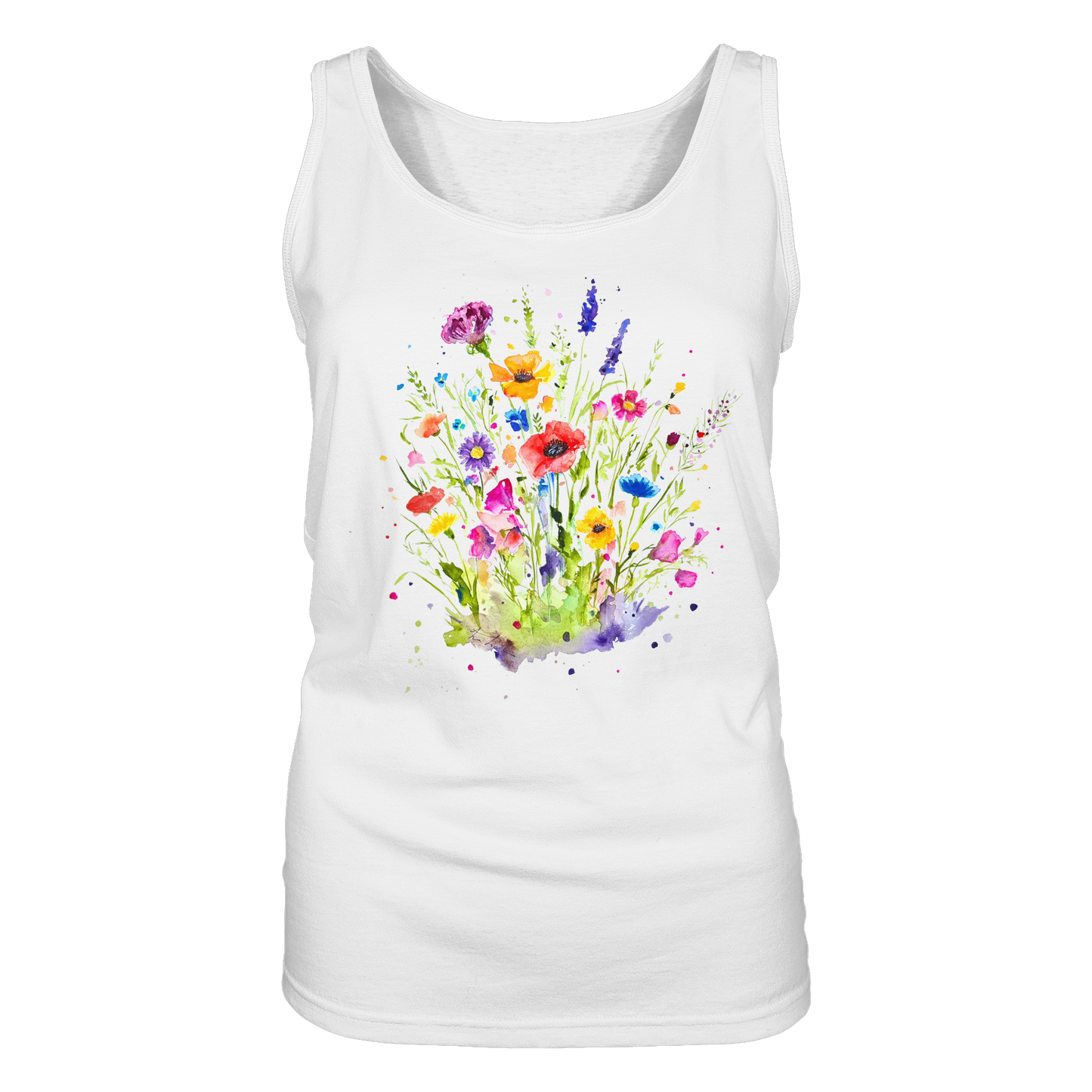 Wildblumen in Aquarell - Ladies Tank-Top