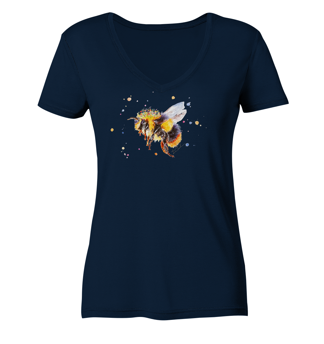 Blumenbiene - Ladies V-Neck Shirt