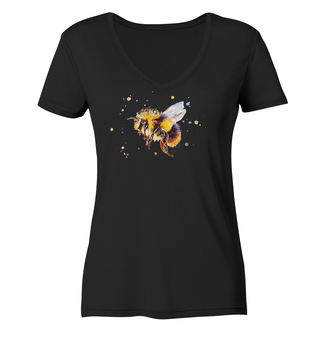 Blumenbiene - Ladies V-Neck Shirt