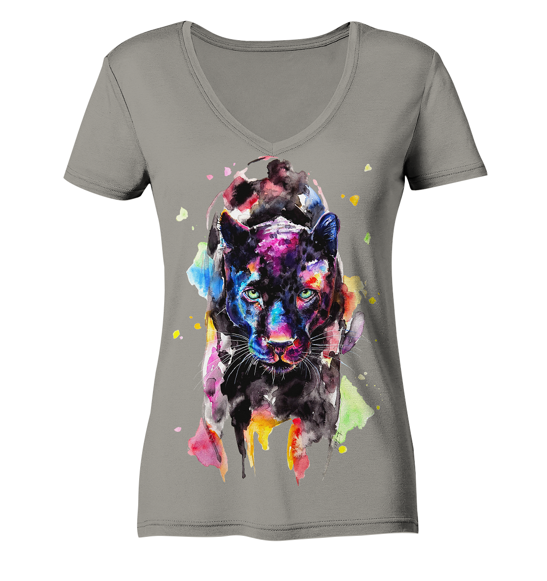 Schwarzer Panther - Ladies V-Neck Shirt