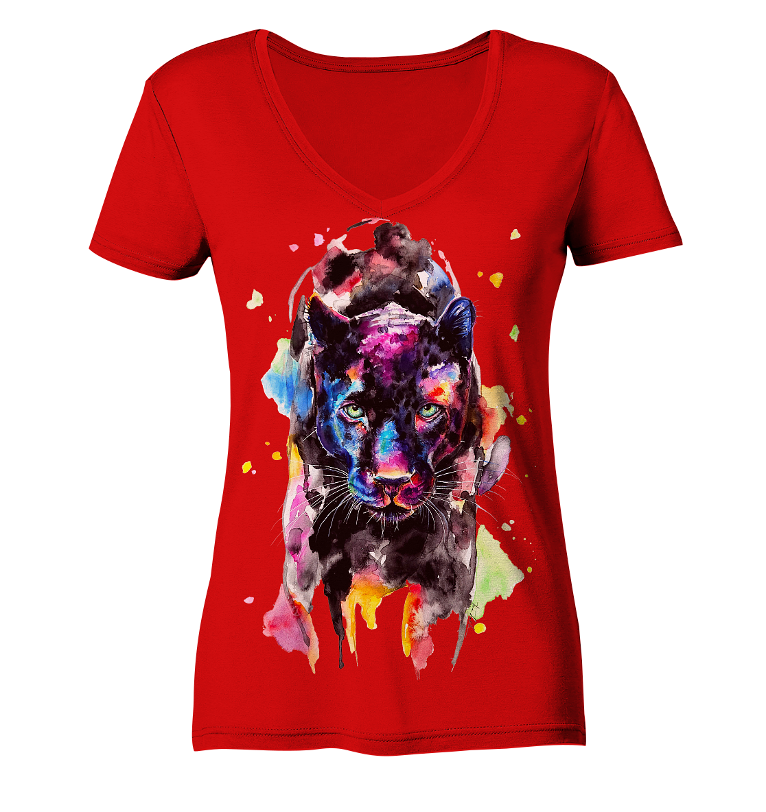 Schwarzer Panther - Ladies V-Neck Shirt