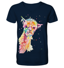 Lade das Bild in den Galerie-Viewer, Lustiges Alpaka - Mens Organic V-Neck Shirt

