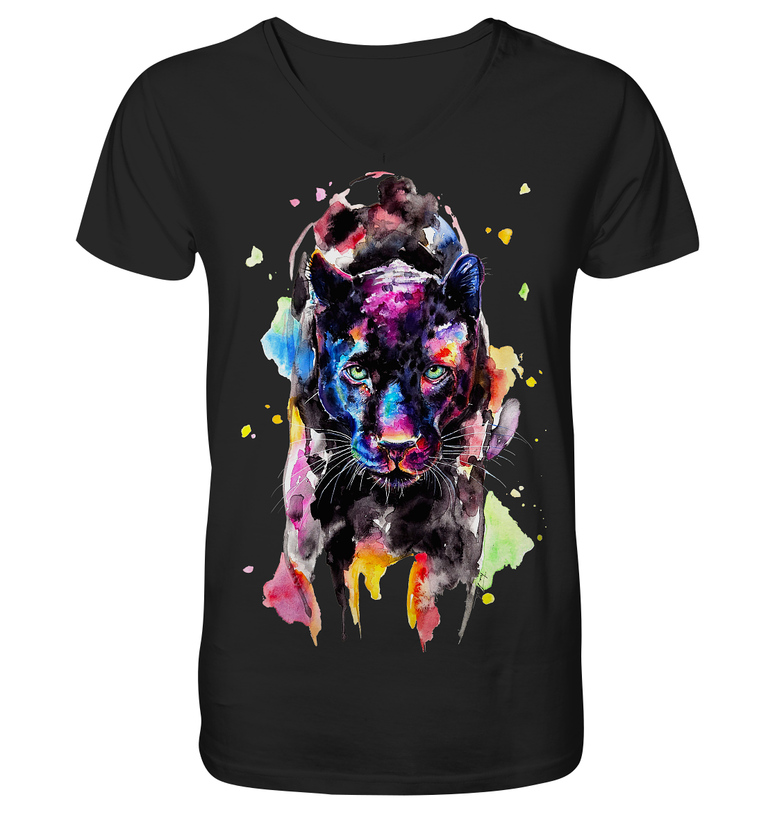 Schwarzer Panther - Mens Organic V-Neck Shirt