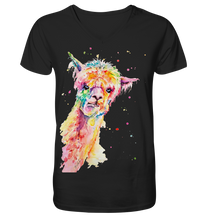 Lade das Bild in den Galerie-Viewer, Lustiges Alpaka - Mens Organic V-Neck Shirt

