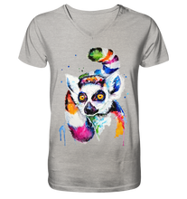 Lade das Bild in den Galerie-Viewer, Bunter Katta - Mens Organic V-Neck Shirt
