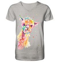 Lade das Bild in den Galerie-Viewer, Lustiges Alpaka - Mens Organic V-Neck Shirt

