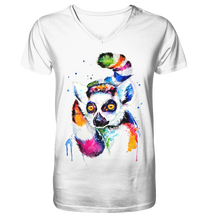 Lade das Bild in den Galerie-Viewer, Bunter Katta - Mens Organic V-Neck Shirt
