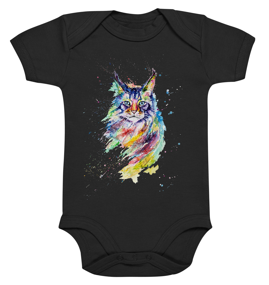 Bunte Katze - Organic Baby Bodysuite