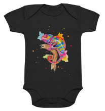 Lade das Bild in den Galerie-Viewer, Buntes Chamäleon  - Organic Baby Bodysuite
