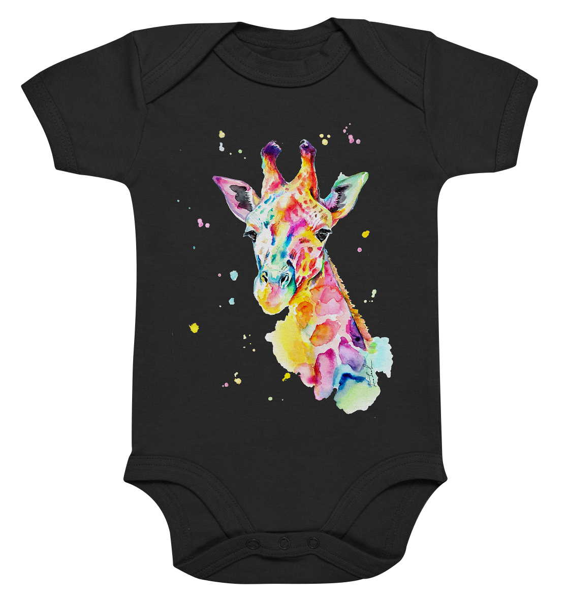 Bunte Giraffe - Organic Baby Bodysuite