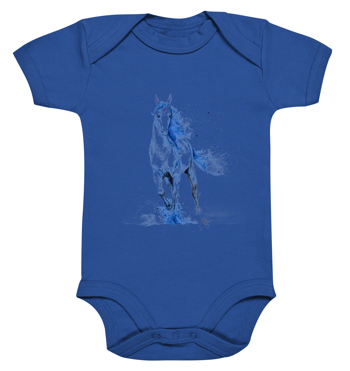 Blaues Einhorn - Organic Baby Bodysuite