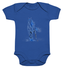Lade das Bild in den Galerie-Viewer, Blaues Einhorn - Organic Baby Bodysuite
