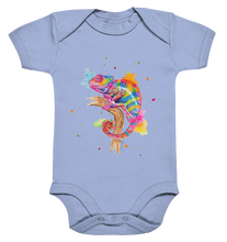 Lade das Bild in den Galerie-Viewer, Buntes Chamäleon  - Organic Baby Bodysuite
