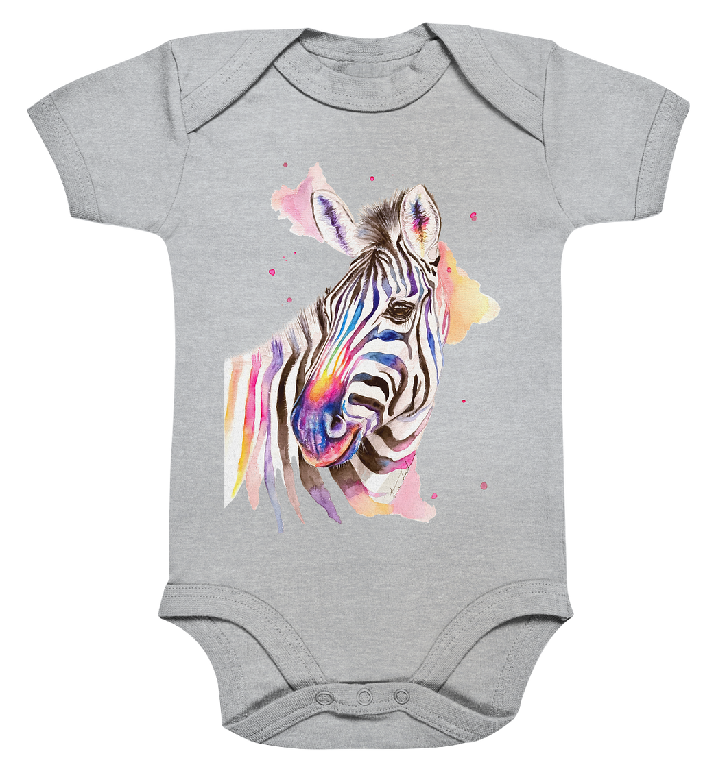 Buntes Zebra - Organic Baby Bodysuite