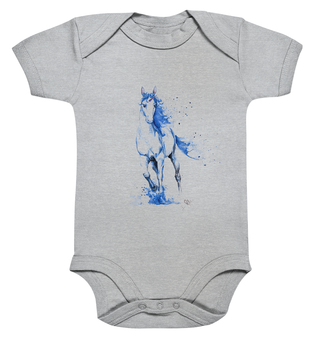 Blaues Einhorn - Organic Baby Bodysuite