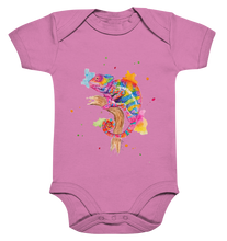 Lade das Bild in den Galerie-Viewer, Buntes Chamäleon  - Organic Baby Bodysuite
