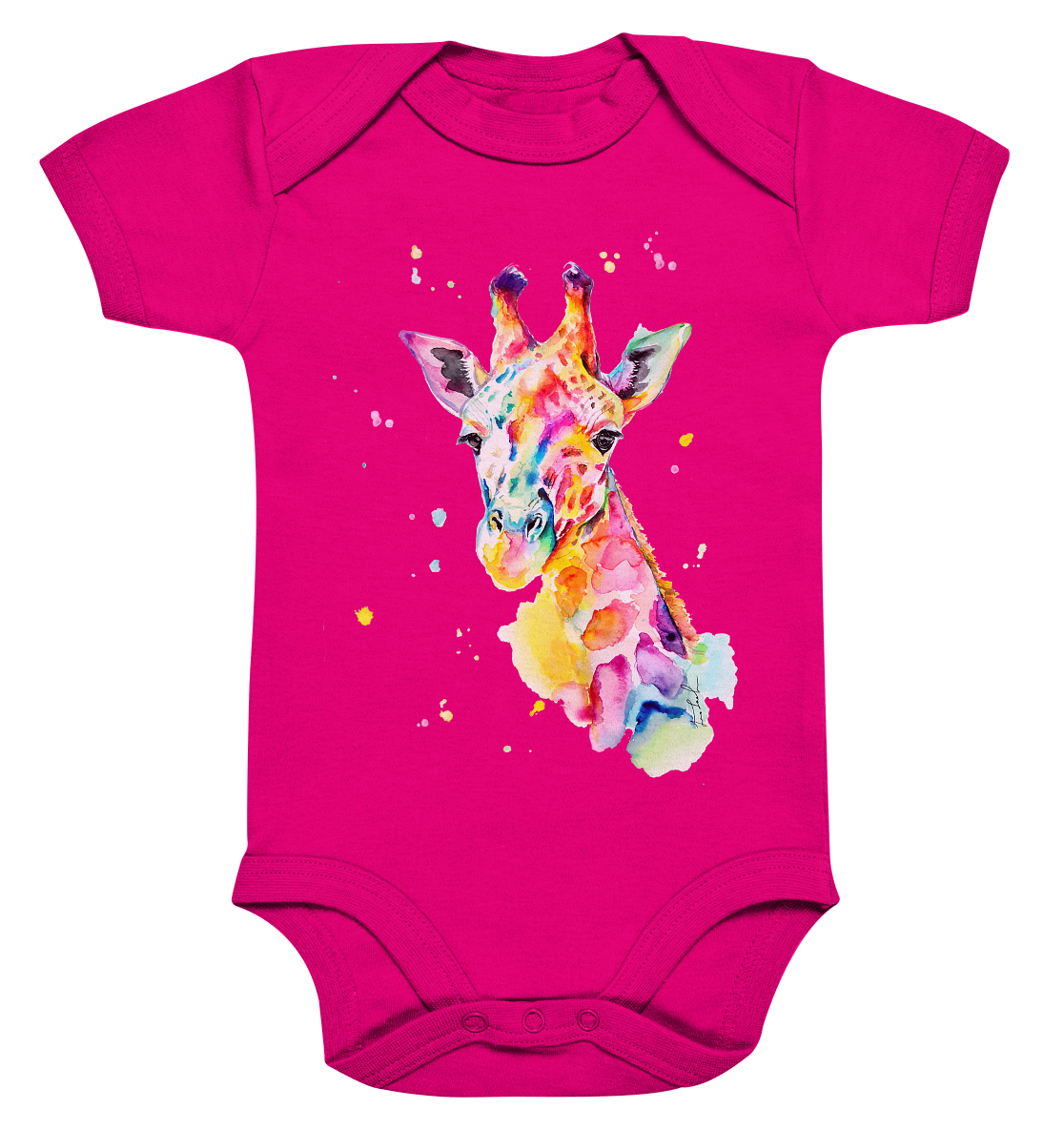 Bunte Giraffe - Organic Baby Bodysuite