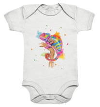 Lade das Bild in den Galerie-Viewer, Buntes Chamäleon  - Organic Baby Bodysuite

