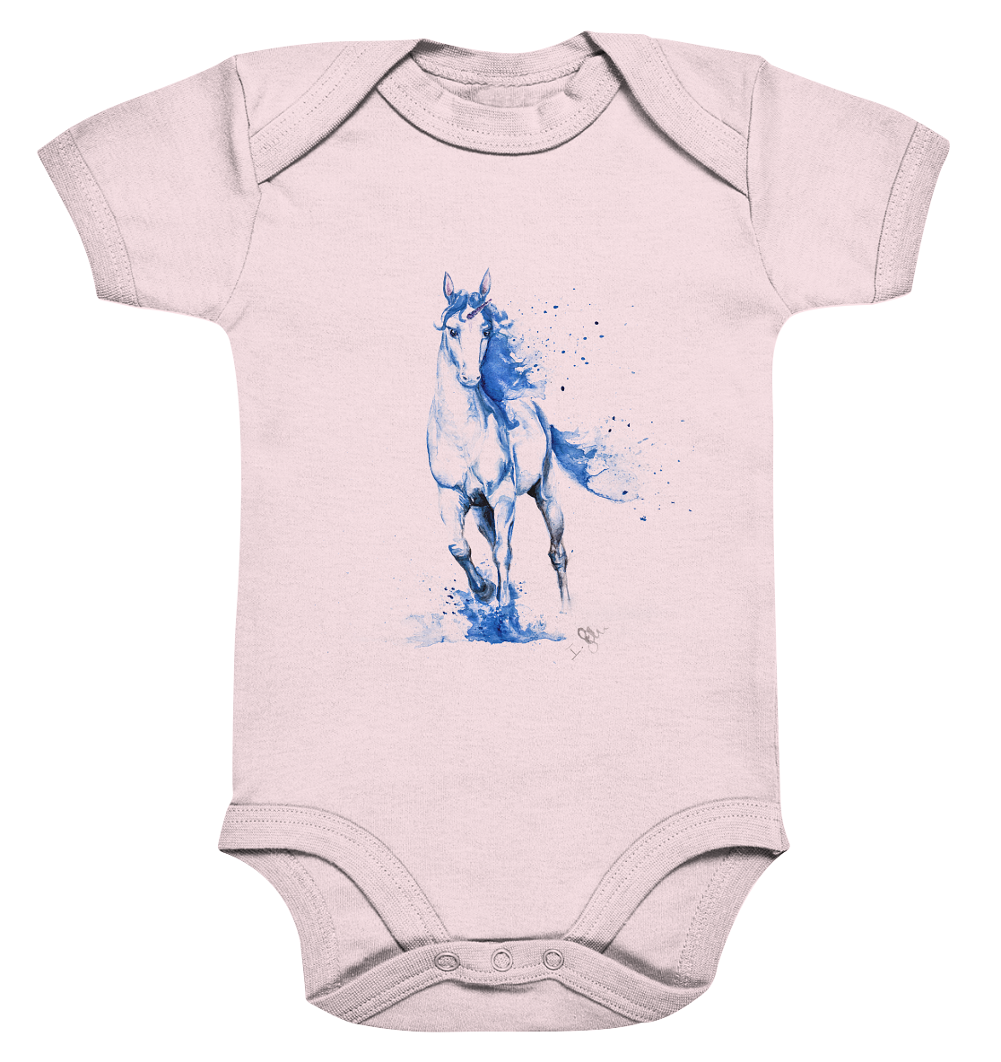 Blaues Einhorn - Organic Baby Bodysuite