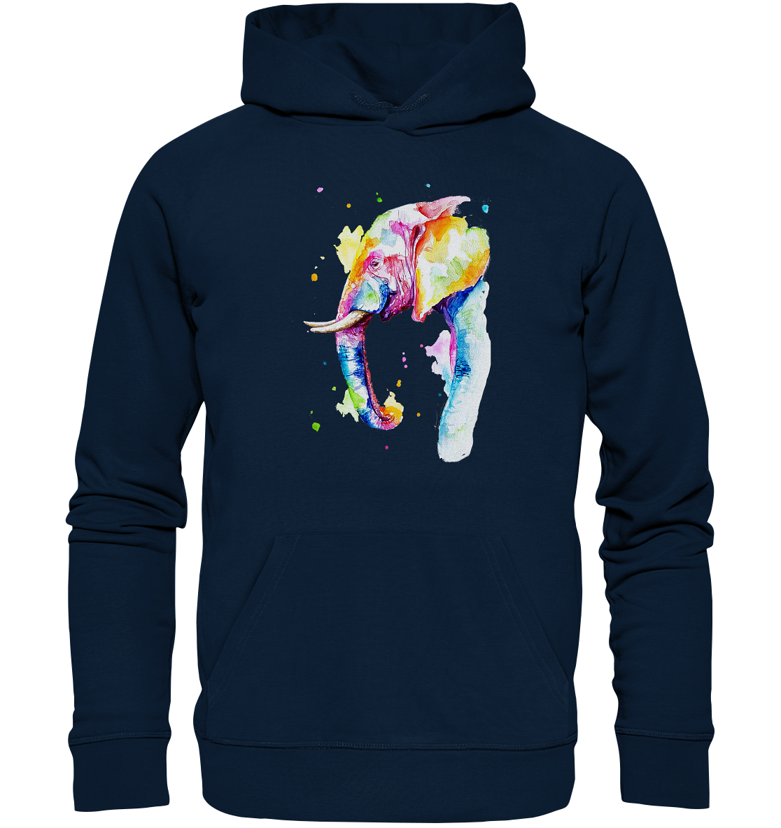 Bunter Elefant - Organic Basic Hoodie