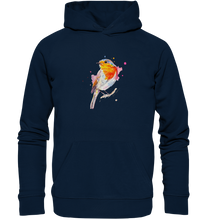 Lade das Bild in den Galerie-Viewer, Buntes Rotkehlchen - Organic Basic Hoodie
